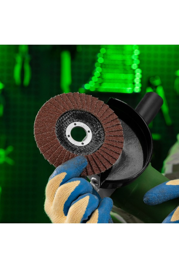 Круг лепестковый торцевой, конический, Р 60, 125 х 22.2 мм Сибртех