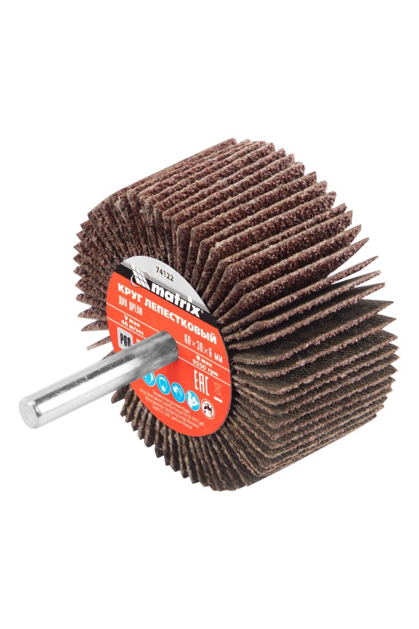 Круг лепестковый для дрели, 60 х 30 х 6 мм, P 60 Matrix