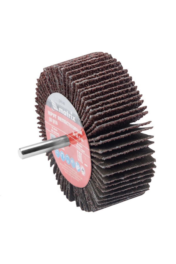 Круг лепестковый для дрели, 80 х 30 х 6 мм, P 40 Matrix