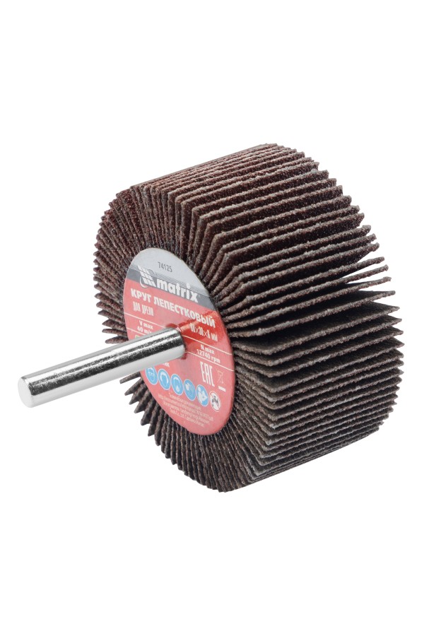 Круг лепестковый для дрели, 80 х 40 х 6 мм, P 40 Matrix