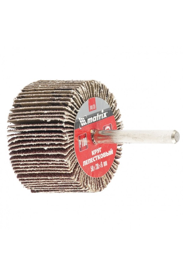 Круг лепестковый для дрели, 50 х 30 х 6 мм, P 150 Matrix