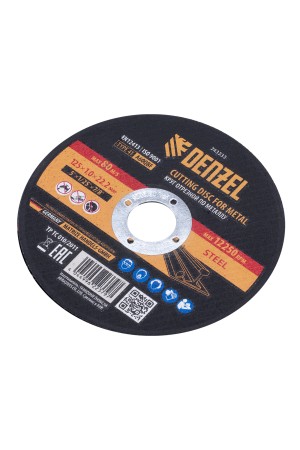 Круг отрезной по металлу, 125 х 1,0 х 22,2 мм, A60QBF Denzel