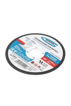 Круг отрезной по металлу, 115 х 1 х 22 мм Gross