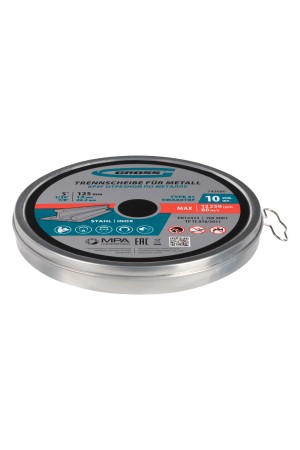 Круг отрезной по металлу, 125 х 1,0 х 22,2 мм, SWA60TBF, в метал.банке, 10 шт. Gross