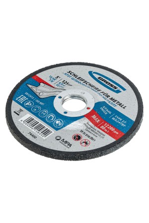 Круг шлифовальный по металлу, 125 х 6.0 х 22.2 мм Gross