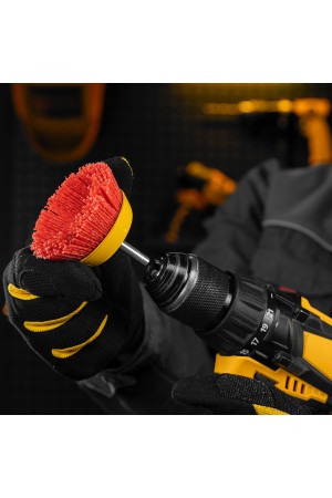 Щетка для дрели, 75 мм, Чашка, со шпилькой, нейлоновая щетина Denzel