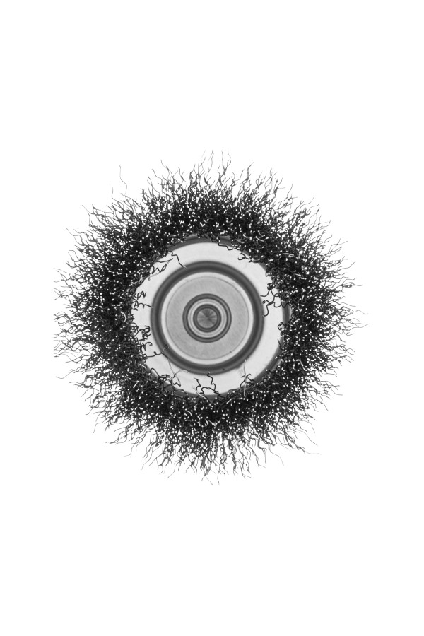 Щетка для дрели, 75 мм, Чашка, со шпилькой, нержавеющая витая проволока Denzel