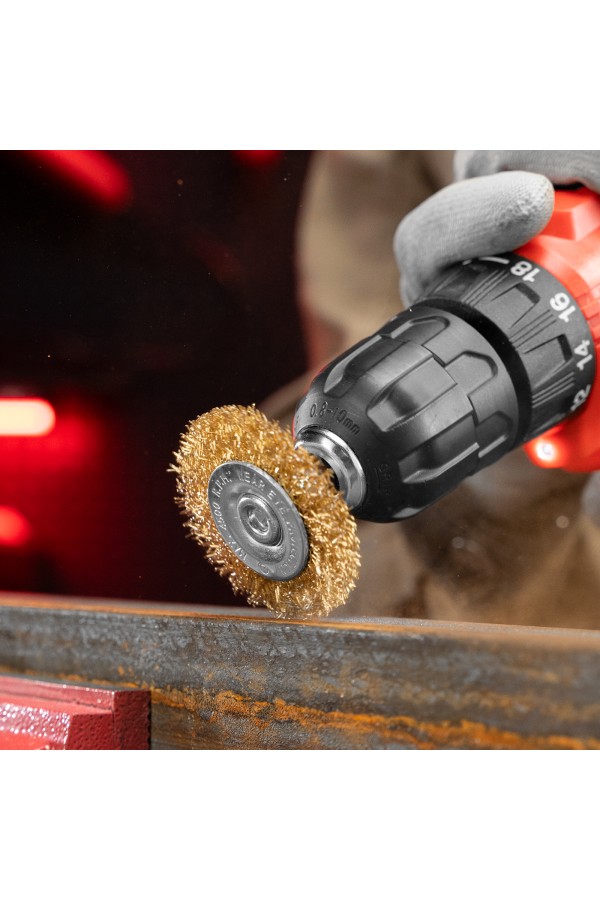 Набор щеток для дрели, 3 шт, 1 плоская, 50 мм, 2 