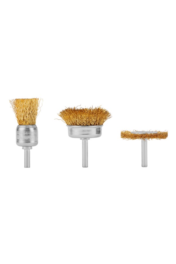 Набор щеток для дрели, 3 шт, 1 плоская, 50 мм, 2 