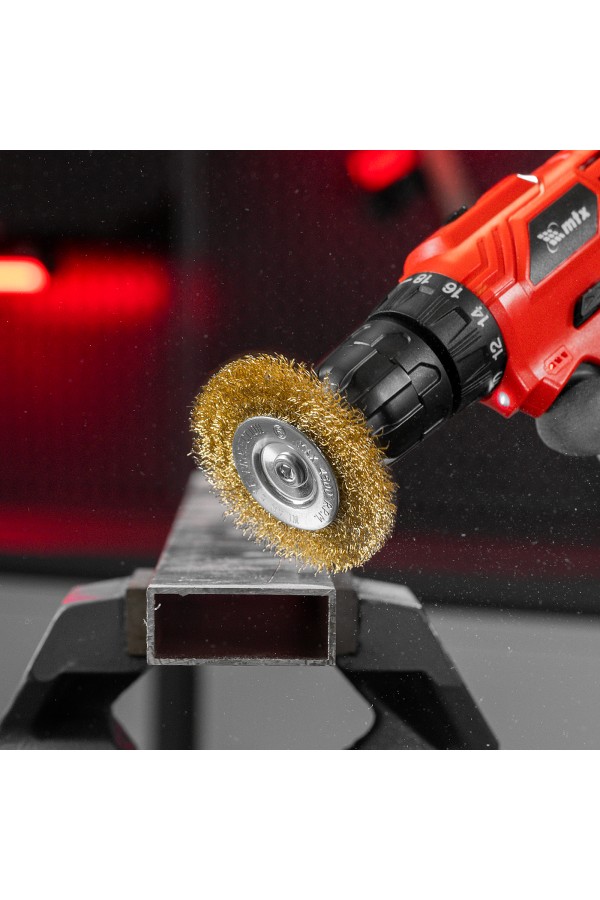 Набор щеток для дрели, 5 шт, 2 плоские, 50-75 мм, 3 