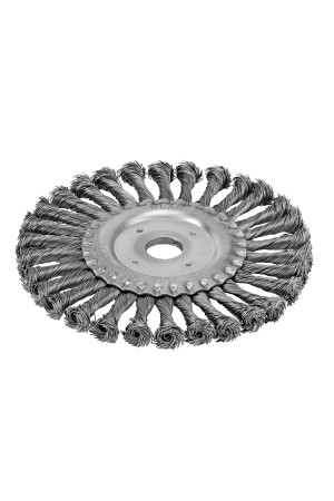 Щетка для УШМ 175 мм, посадка 22.2 мм, плоская, крученая металлическая проволока Сибртех