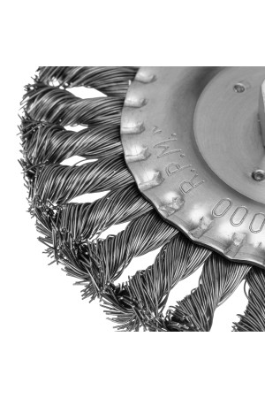 Щетка для УШМ 150 мм, М14, плоская, крученая проволока 0.5 мм Matrix