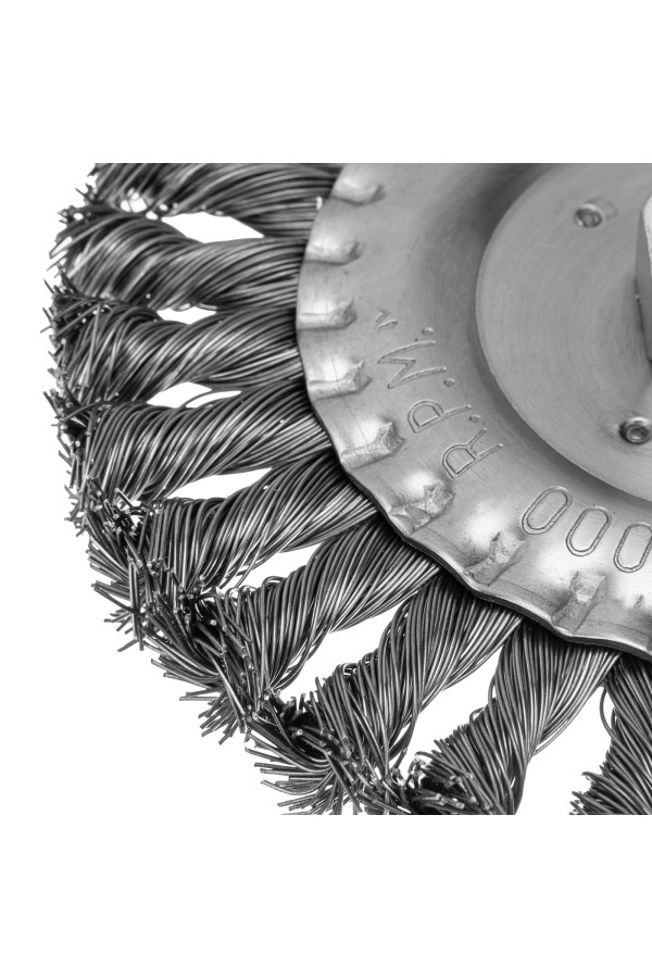 Щетка для УШМ 150 мм, М14, плоская, крученая проволока 0.5 мм Matrix