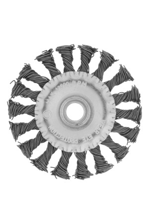 Щетка для УШМ 100 мм, М14, плоская, крученая проволока 0.8 мм Matrix