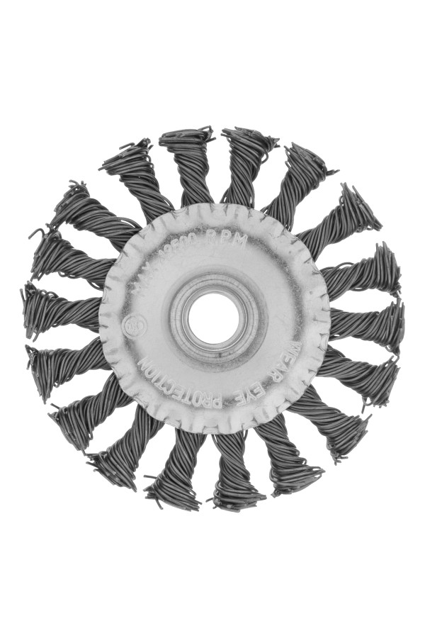 Щетка для УШМ 100 мм, М14, плоская, крученая проволока 0.8 мм Matrix