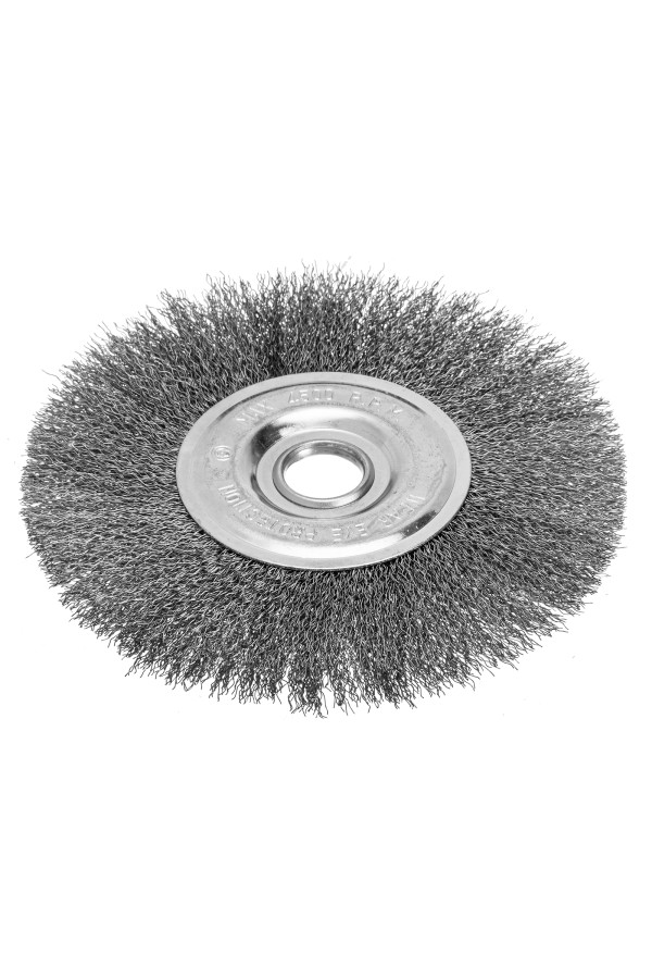 Щетка для УШМ, 175 мм, посадка 22.2 мм, плоская, витая проволока 0.3 мм Сибртех