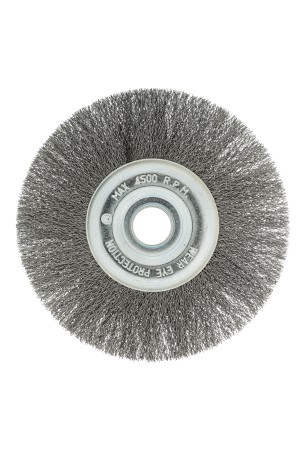 Щетка для УШМ, 175 мм, посадка 22.2 мм, плоская, витая проволока 0.3 мм Сибртех