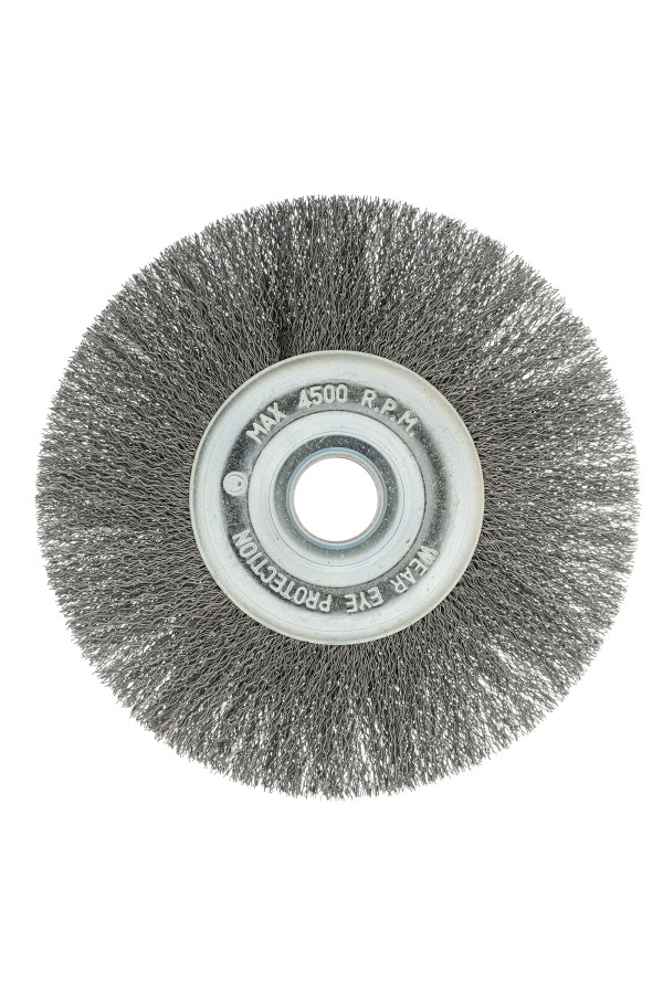 Щетка для УШМ, 175 мм, посадка 22.2 мм, плоская, витая проволока 0.3 мм Сибртех