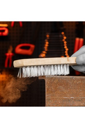 Щетка пятирядная металлическая с деревянной ручкой Sparta