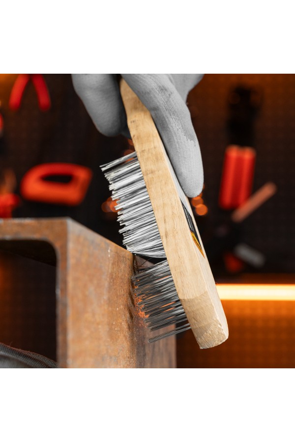 Щетка пятирядная металлическая с деревянной ручкой Sparta