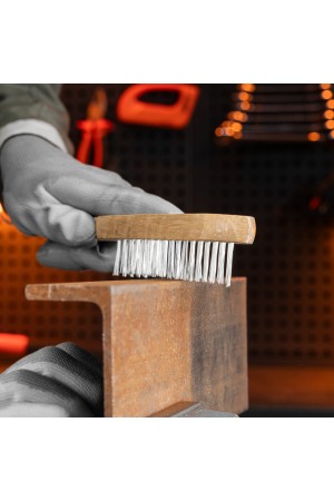 Щетка пятирядная металлическая с деревянной ручкой Sparta