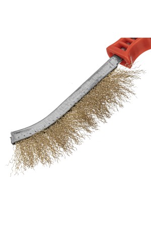 Щетка металлическая латунированная, пластиковая ручка Matrix