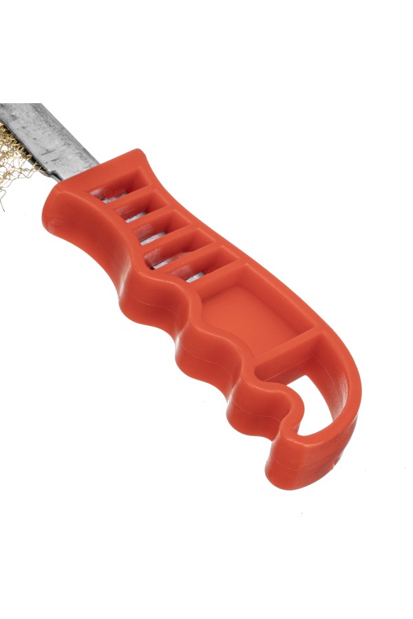 Щетка металлическая латунированная, пластиковая ручка Matrix