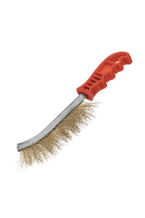 Щетка металлическая латунированная, пластиковая ручка Matrix