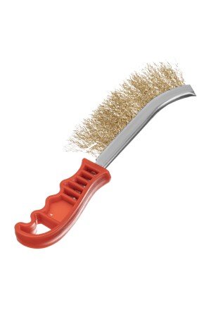 Щетка металлическая латунированная, пластиковая ручка Matrix
