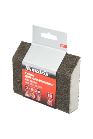Губка для шлифования, 120 х 90 х 25 мм, трапеция, мягкая, P 60 Matrix