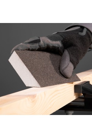 Губка для шлифования, 120 х 90 х 25 мм, трапеция, мягкая, P 60 Matrix