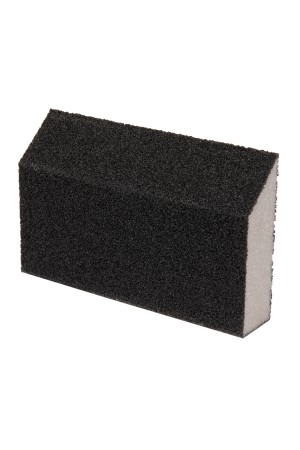 Губка для шлифования, 125 х 75 х 25 мм, трапеция, средняя жесткость, P 60 Сибртех