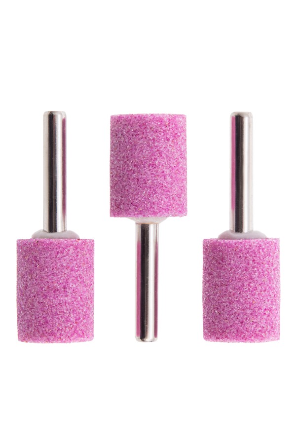 Шарошка абразивная, цилиндр, 19 x 25 x 6 мм, F46, 3 шт Matrix