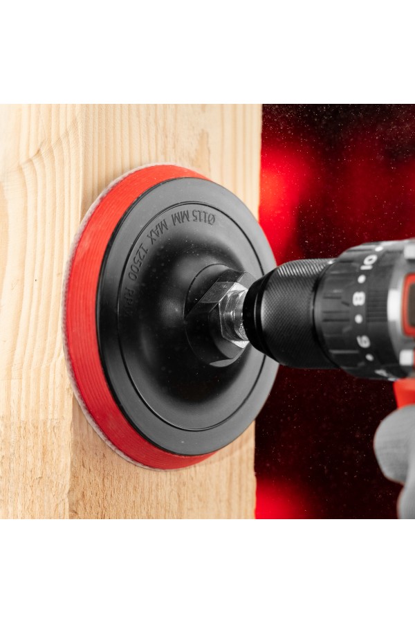 Насадка для дрели и УШМ с липучкой, 115 мм Matrix