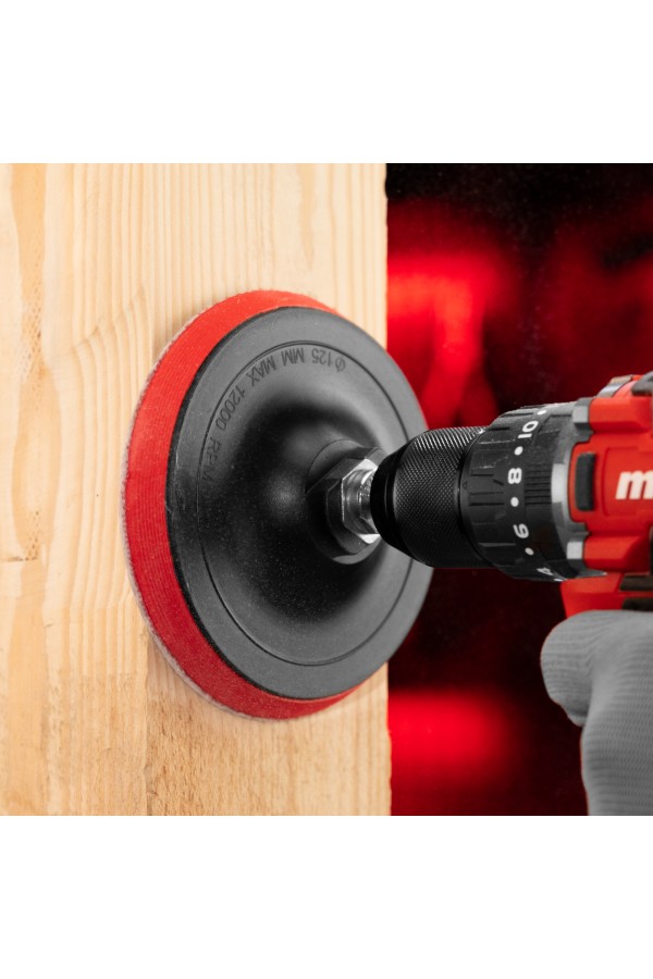 Насадка для дрели и УШМ с липучкой, 125 мм Matrix