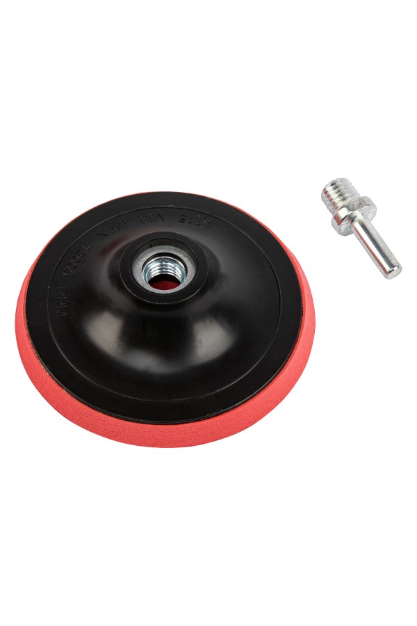 Насадка для дрели и УШМ с липучкой, 115 мм, с адаптером c М14 на d8 Сибртех