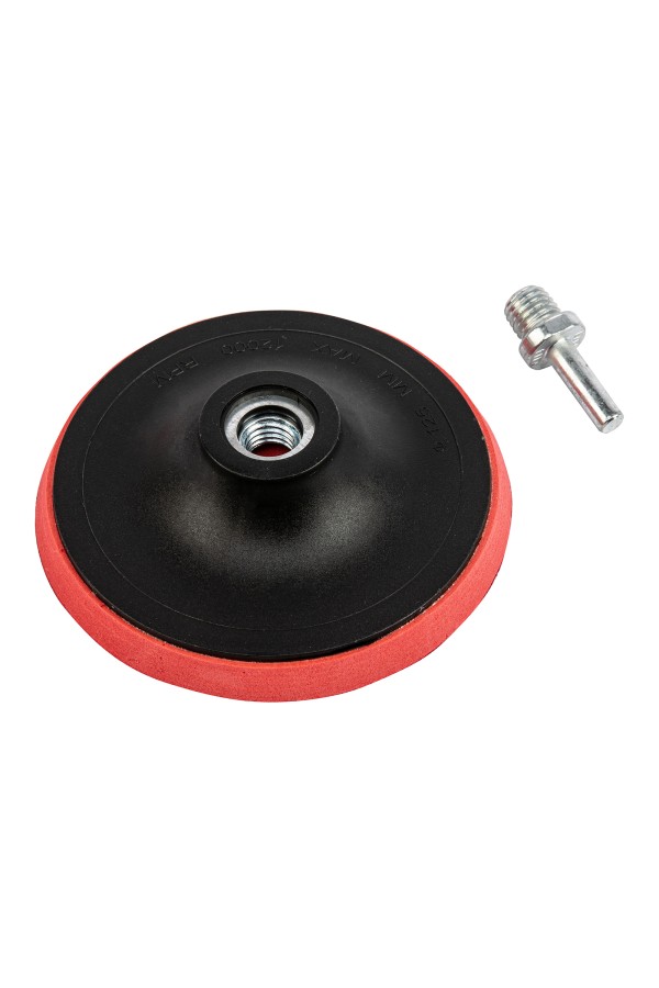 Насадка для дрели и УШМ с липучкой, 125 мм, с адаптером c М14 на d8 Сибртех