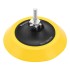 Тарелка опорная для дрели и УШМ с липучкой, 125 мм, мягкая, с адаптером c М14 на d8 Denzel