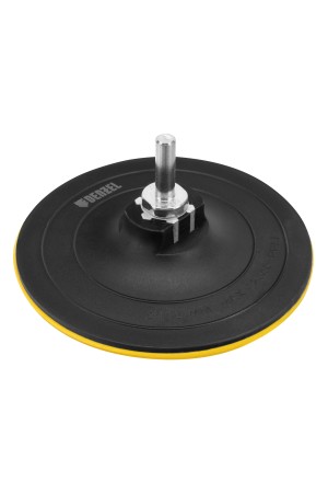 Тарелка опорная для дрели и УШМ с липучкой, 115 мм, твердая, с адаптером c М14 на d8 Denzel