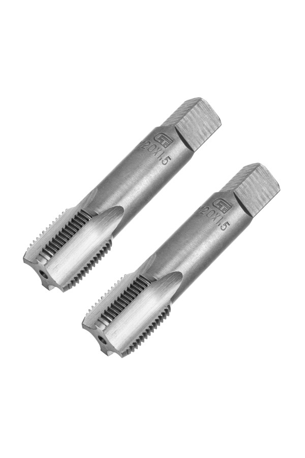 Метчик ручной М20 х 1.5 мм, комплект из 2 шт Сибртех