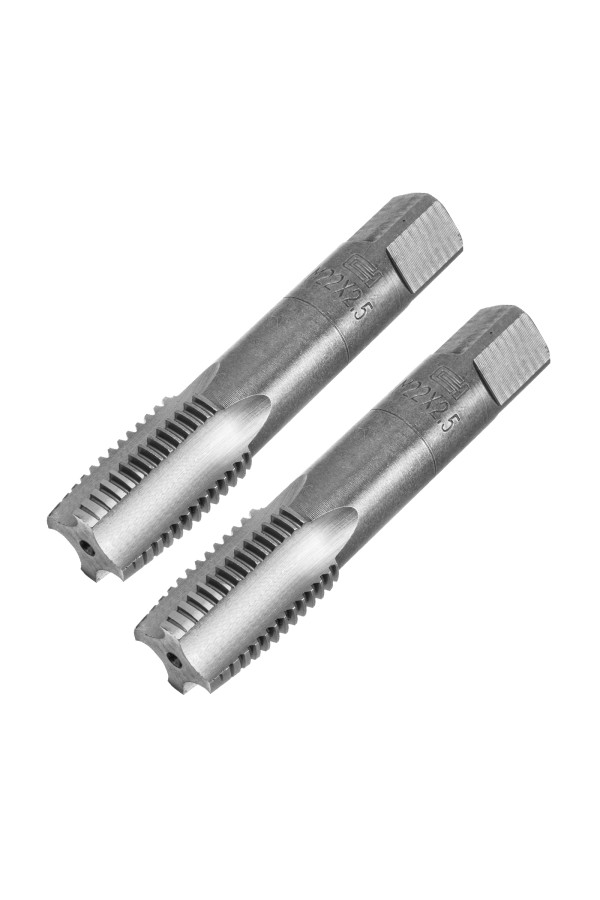 Метчик ручной М22 х 2.5 мм, комплект из 2 шт Сибртех