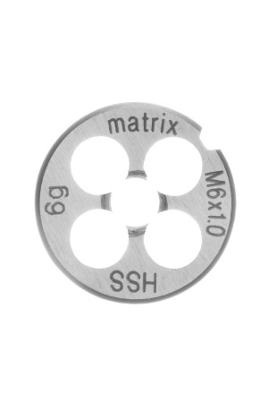 Плашка М6 х 1 мм, Р6М5 Matrix