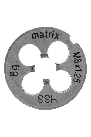 Плашка М8 х 1.25 мм, Р6М5 Matrix