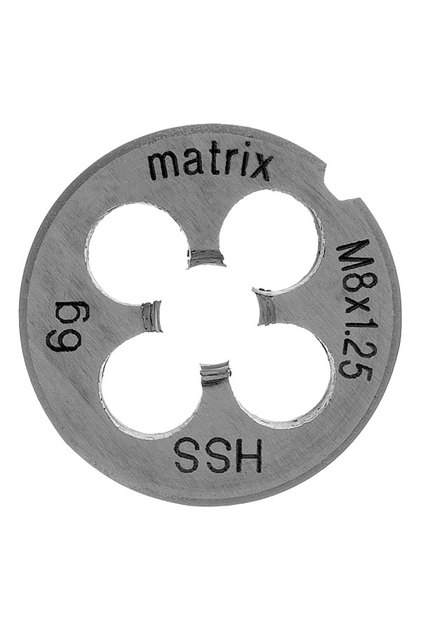 Плашка М8 х 1.25 мм, Р6М5 Matrix
