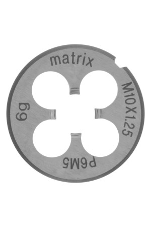 Плашка М10 х 1.25 мм, Р6М5 Matrix