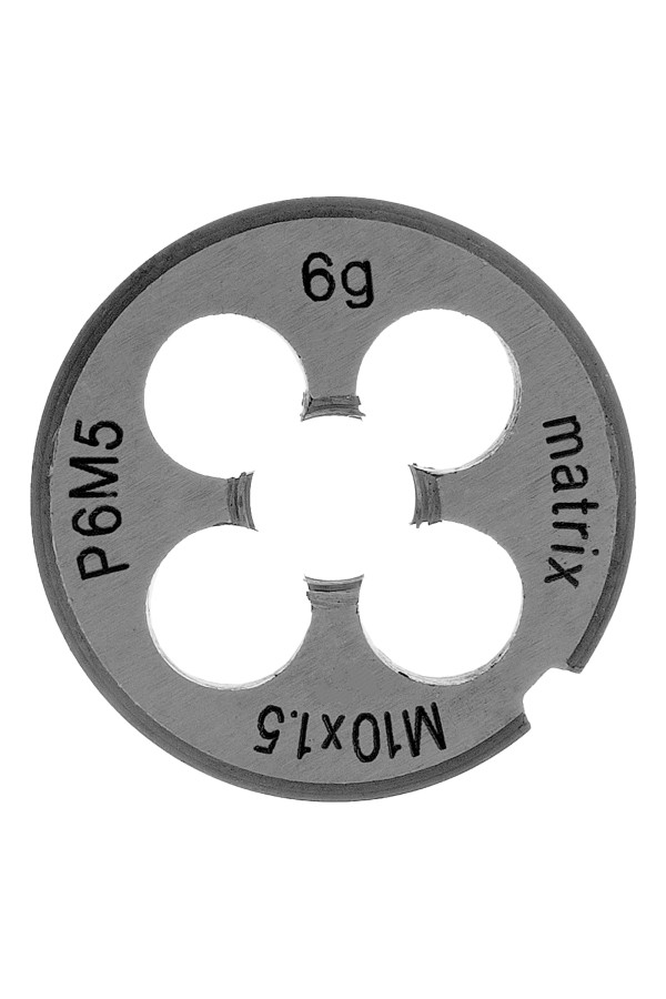 Плашка М10 х 1.5 мм, Р6М5 Matrix