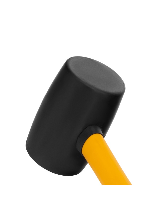 Киянка резиновая, 16 oz, черная резина, фибергласовая рукоятка Denzel