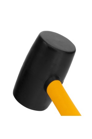 Киянка резиновая, 24 oz, черная резина, фибергласовая рукоятка// Denzel