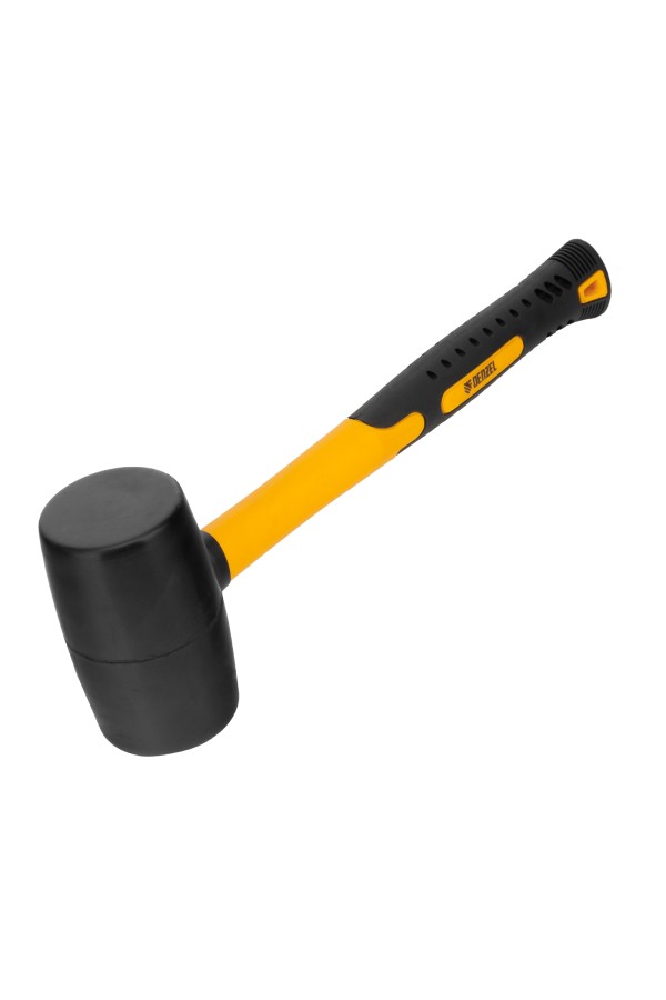 Киянка резиновая, 24 oz, черная резина, фибергласовая рукоятка Denzel