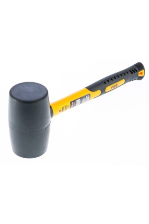 Киянка резиновая, 32 oz, черная резина, фибергласовая рукоятка// Denzel